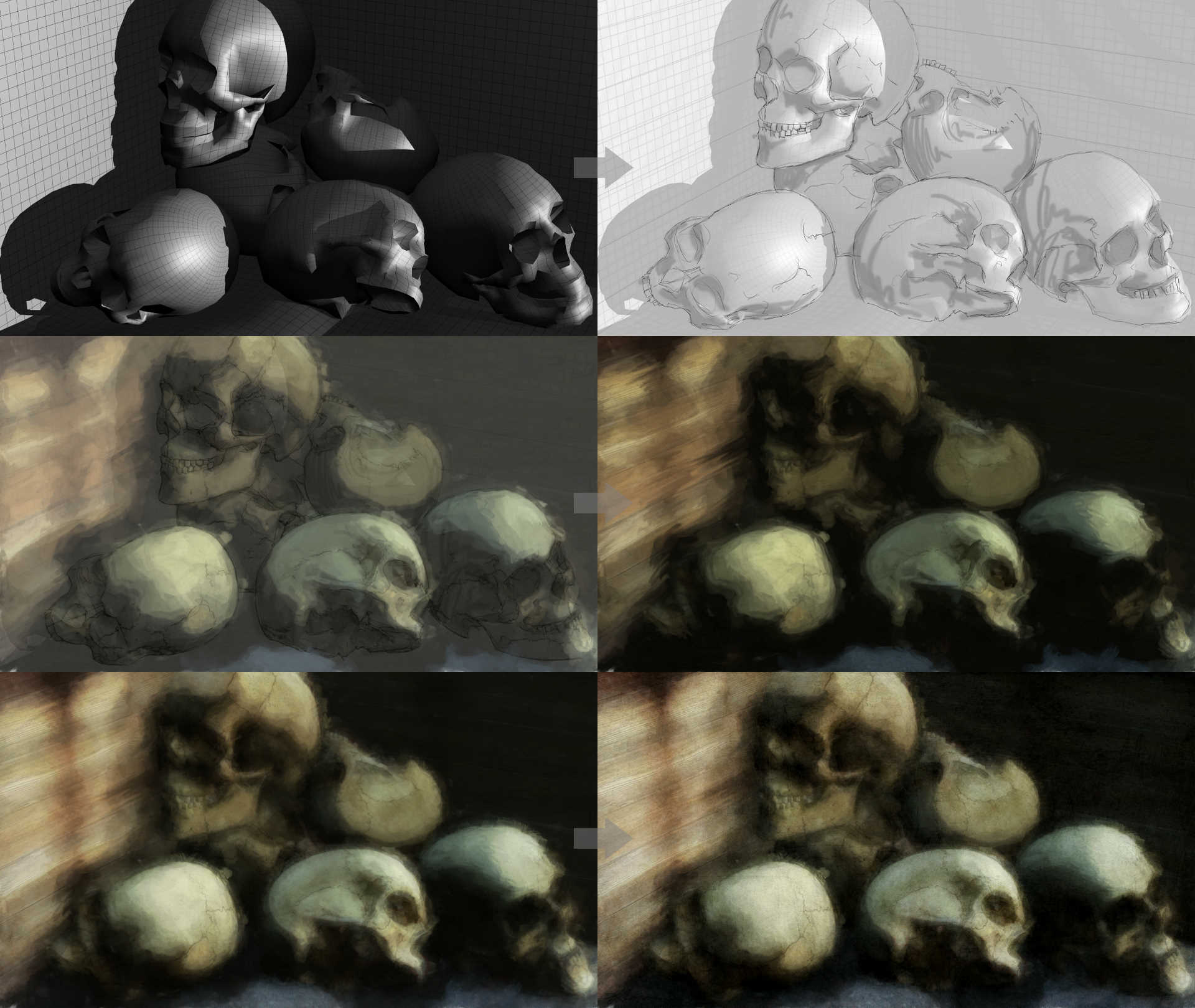 Skull Study - Workflow